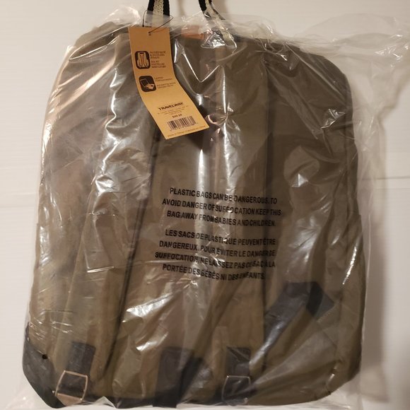 Renwick Rucksack Khaki GREEN 24 Liter canvas laptop sleeve 14"-15.9" Backpack - Picture 4 of 5